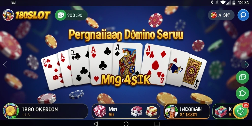 Screenshot gameplay menampilkan serunya permainan Domino di 180SLOT.