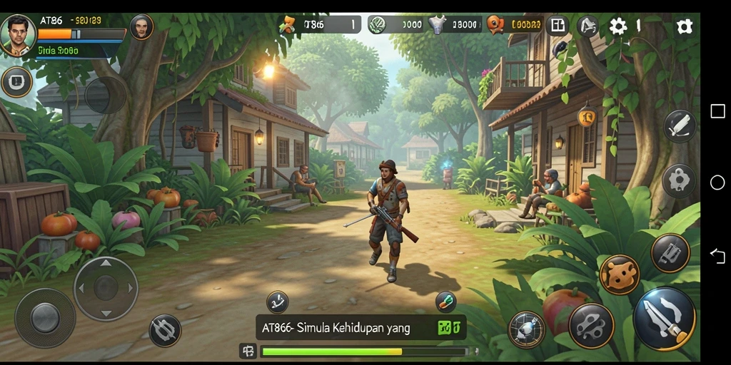 Tampilan menarik dari gameplay simulasi di AT866.