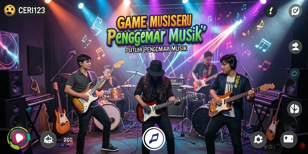 Tampilan menarik dari gameplay CERI123 yang penuh musik.