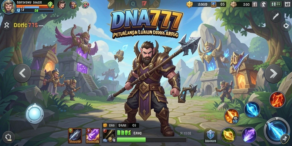 Gameplay ARPG memukau dalam DNA777, menampilkan aksi seru dan petualangan.