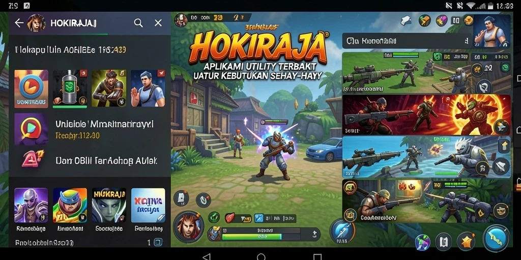 Tampilan antarmuka HOKIRAJA yang user-friendly dan fungsional.