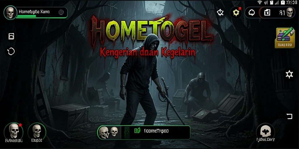 Tangkapan layar dari gameplay <strong>HOMETOGEL</strong> menunjukkan suasana mencekam dan menegangkan.