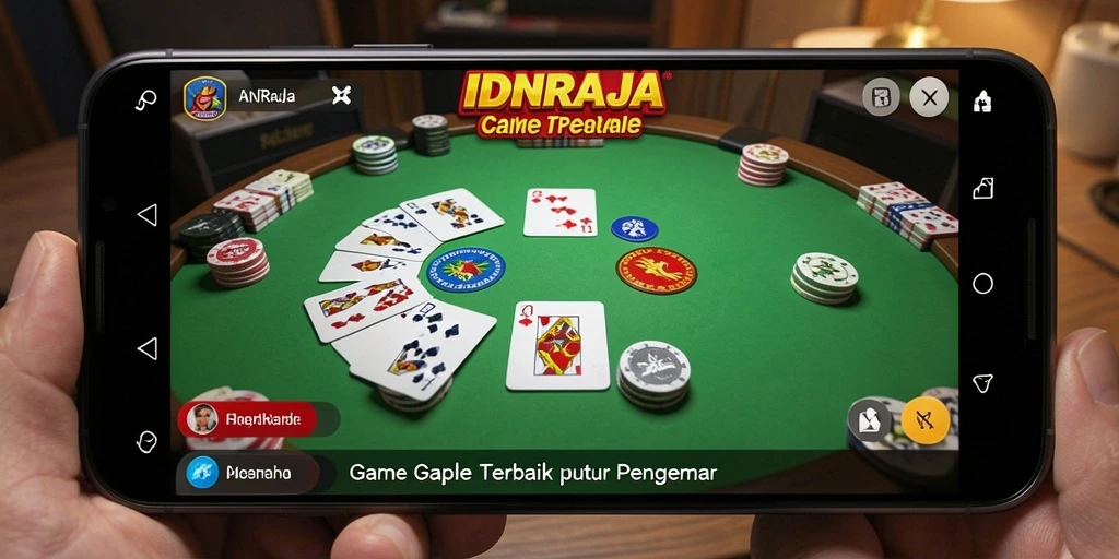 Screenshot gameplay IDNRAJA yang menampilkan suasana bermain Gaple.