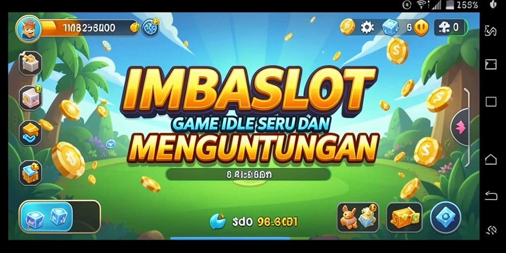 Screenshot utama IMBASLOT menampilkan bettor strategis dalam gameplay idle.