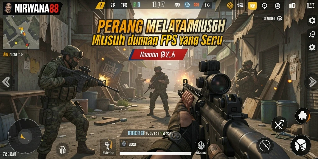 Gameplay mendebarkan di NIRWANA88 dengan aksi FPS intens.