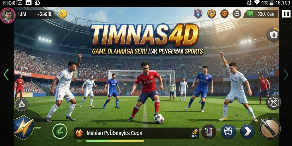 Gameplay seru TIMNAS4D yang menampilkan pertandingan olahraga.
