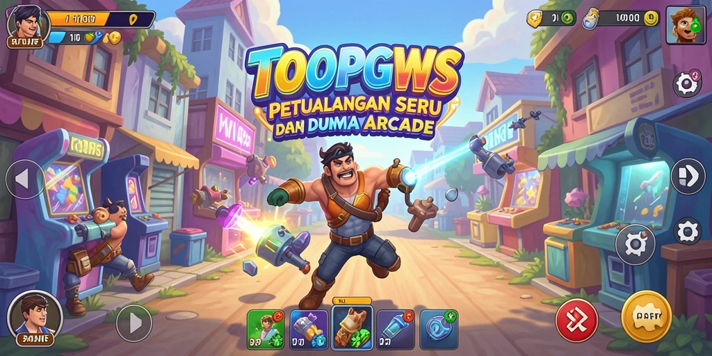 Screenshot gameplay TOOPGWS menampilkan aksi seru dalam permainan Arcade.