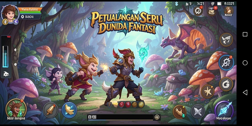 Screenshot gameplay V21 menampilkan aksi seru di dunia petualangan.