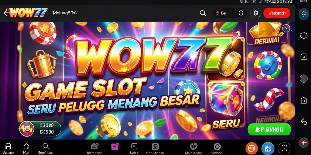 Screenshot gameplay Slot WOW77 menunjukkan momen seru bermain slot.